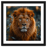 Majestic Lion Portrait Intense Gaze Wildlife thumbnail