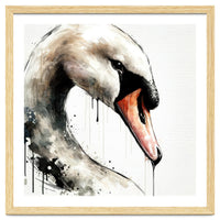 Watercolor Swan Portrait