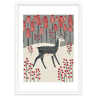 Fawn in a Winter Landscape