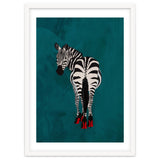 Zebra wearing heals thumbnail