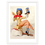 Pinup Sexy Cowgirl Cleaning Her Boots thumbnail