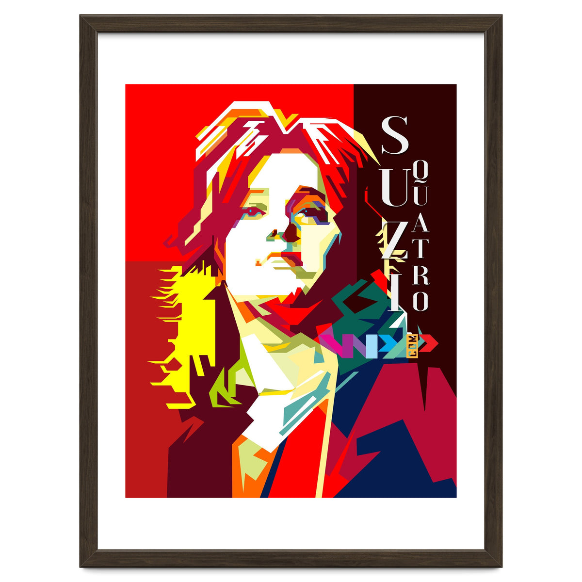 Suzi Quatro Rock N Roll Blues Singer Musician Pop Art WPAP