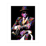John Lee Hooker American Blues Musician Legend Colorful Art (Print Only) thumbnail