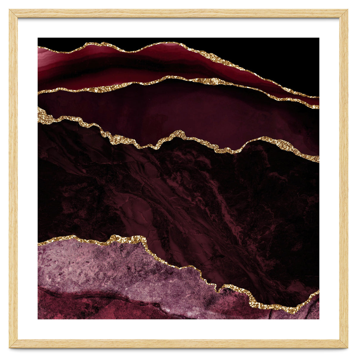 Burgundy & Gold Agate Texture 02