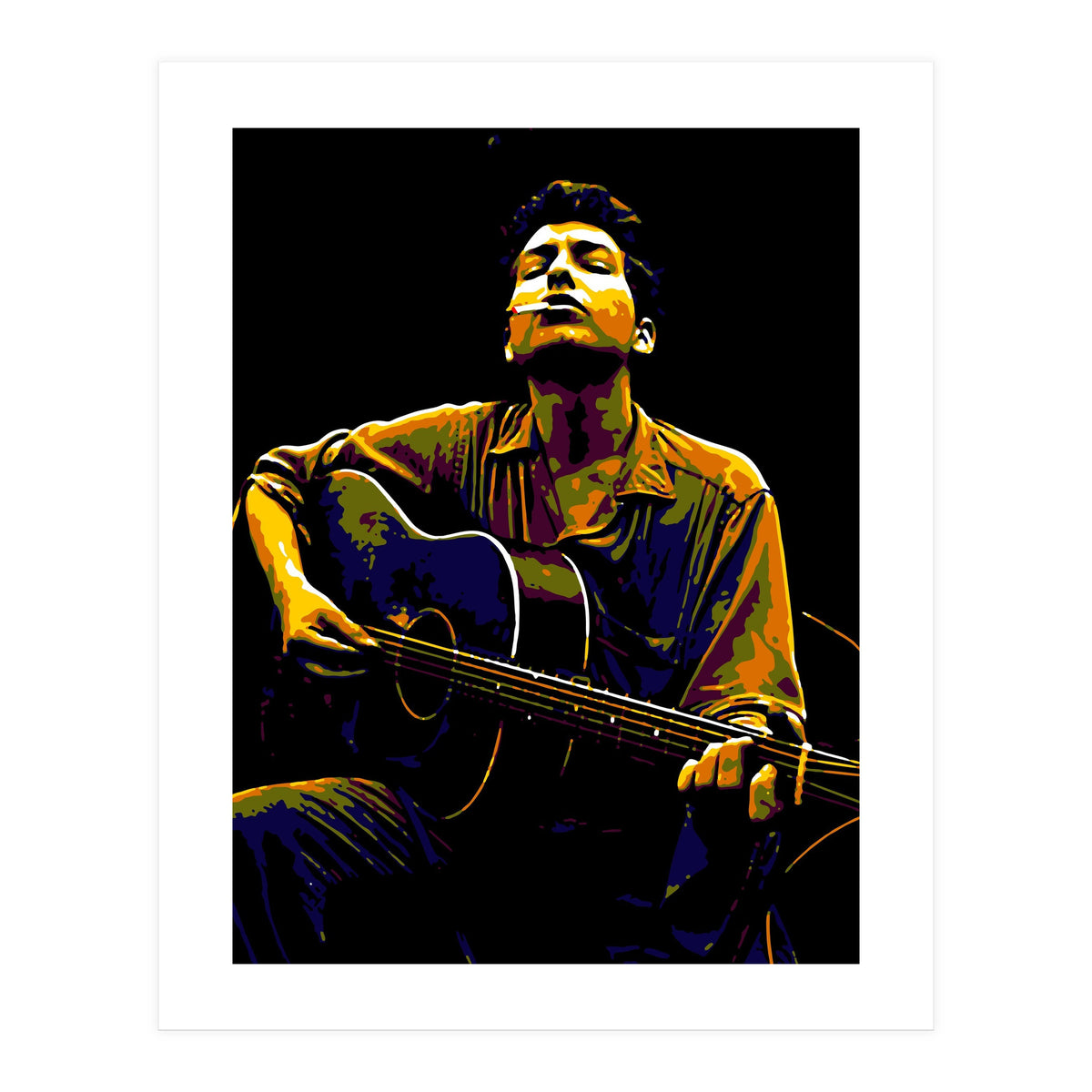 Bob Dylan American Music Legend in Pop Art (Print Only)