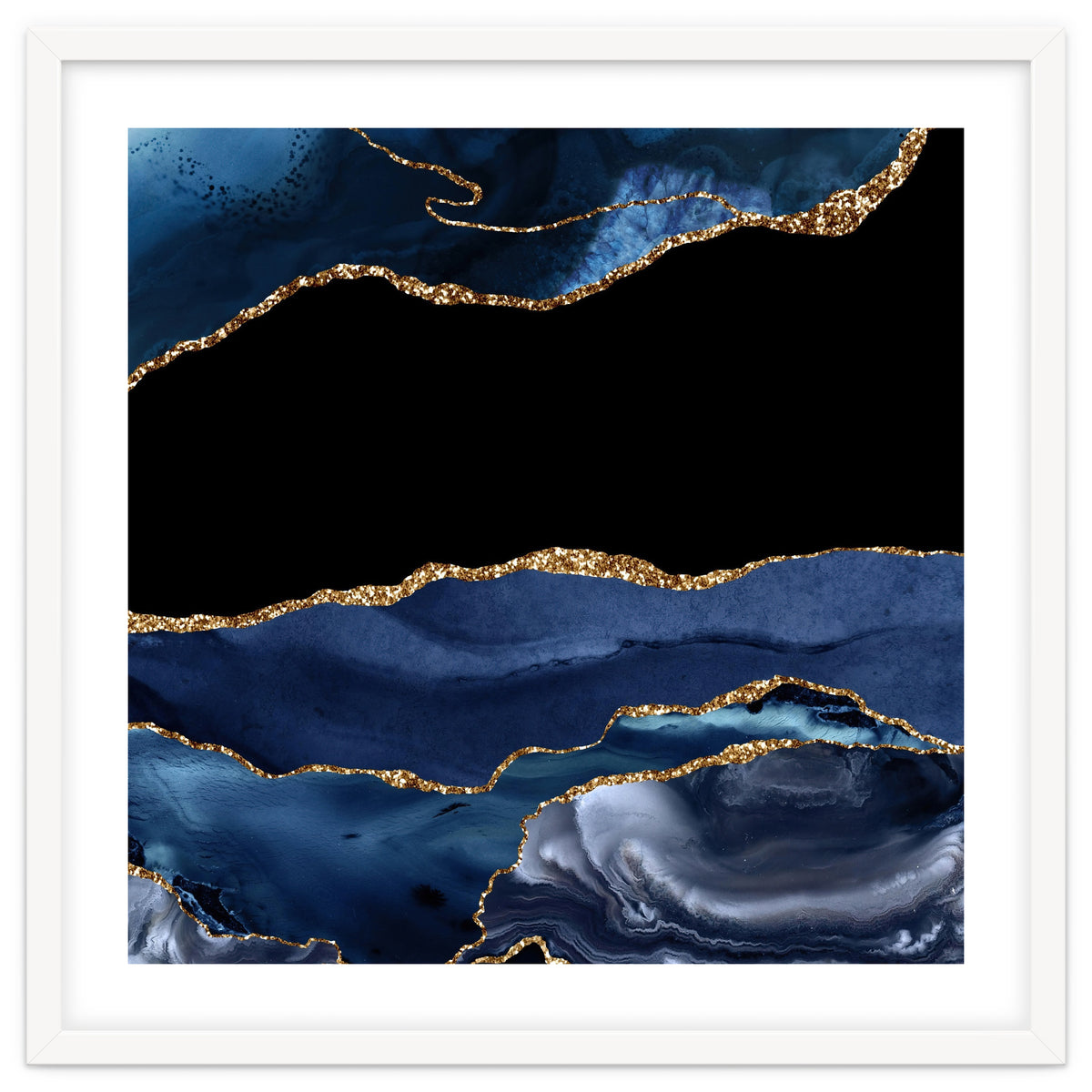 Navy & Gold Agate Texture 16