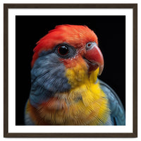 Close Up Colorful Parrot Portrait Vivid Plumage