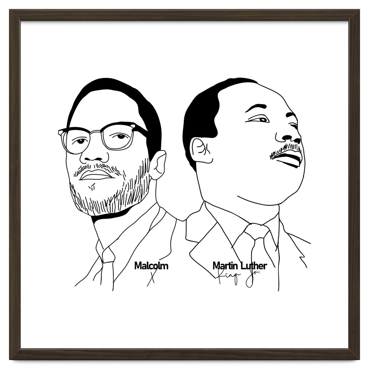 Martin Luther King Jr and Malcolm X