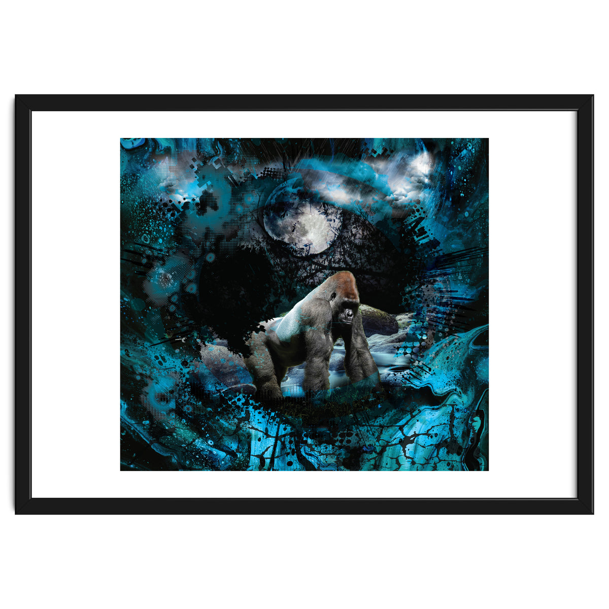 Gorilla Blue Moon Forest Scenic