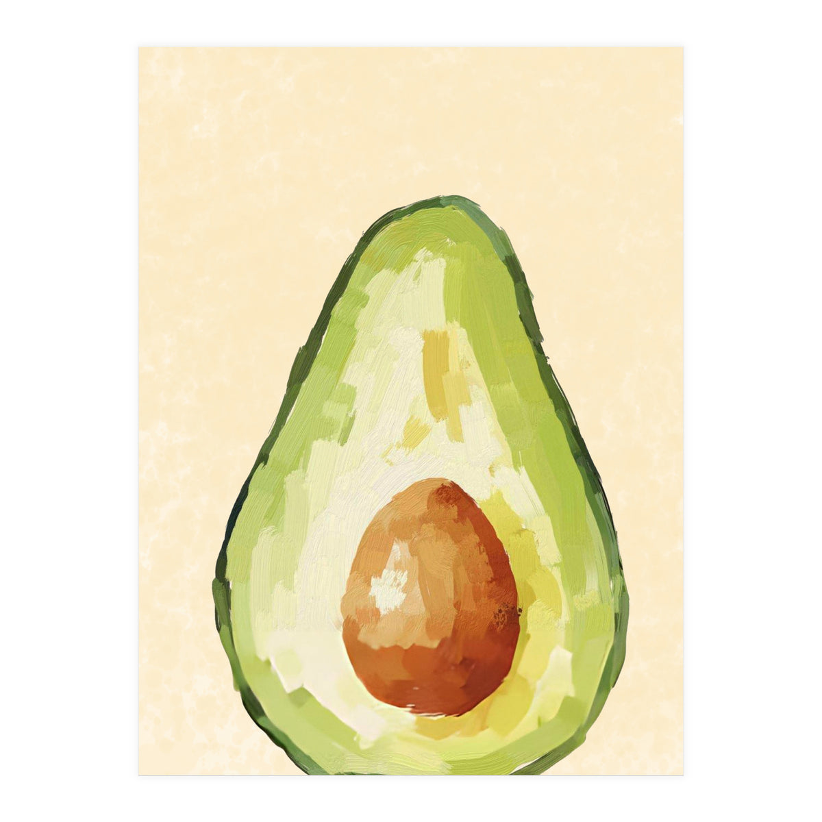 Avocado Half, Fresh Food Kitchen Art (Print Only)
