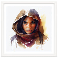Watercolor Tuareg Woman #3