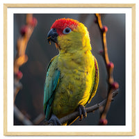 Close Up Of A Colorful Jenday Conure
