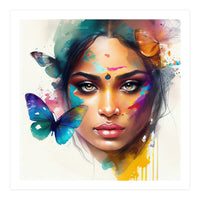 Holi Glow Hindu Portrait (Print Only)