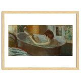 Woman in bath, sponging her leg. Pastel, 1883-84   19.7 x 41 cm. thumbnail