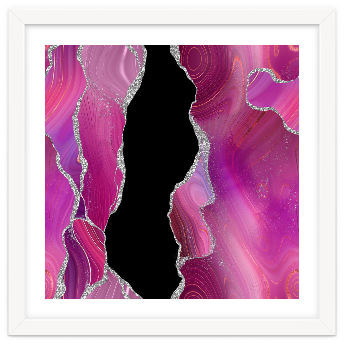 Magenta & Silver Agate Texture 01