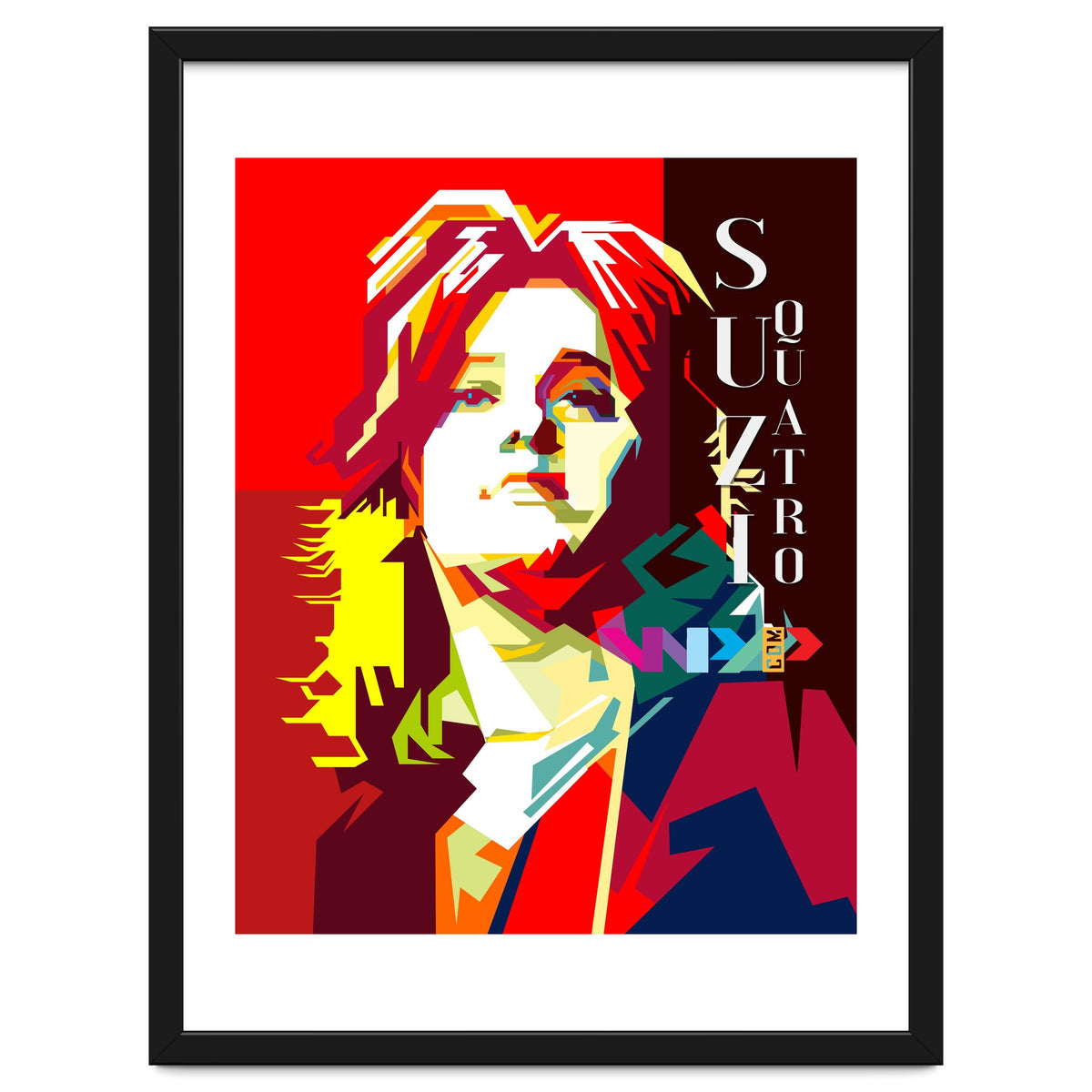 Suzi Quatro Rock N Roll Blues Singer Musician Pop Art WPAP