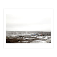 Tourists looking at the geyser - Iceland (Print Only)