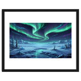 Arctic Glow: Northern Lights Winter Landscape thumbnail