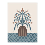 Earthy Modern Vase with Florals (Print Only) thumbnail