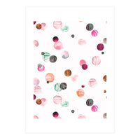 Polka Dots Watercolor Minimal Pink (Print Only)