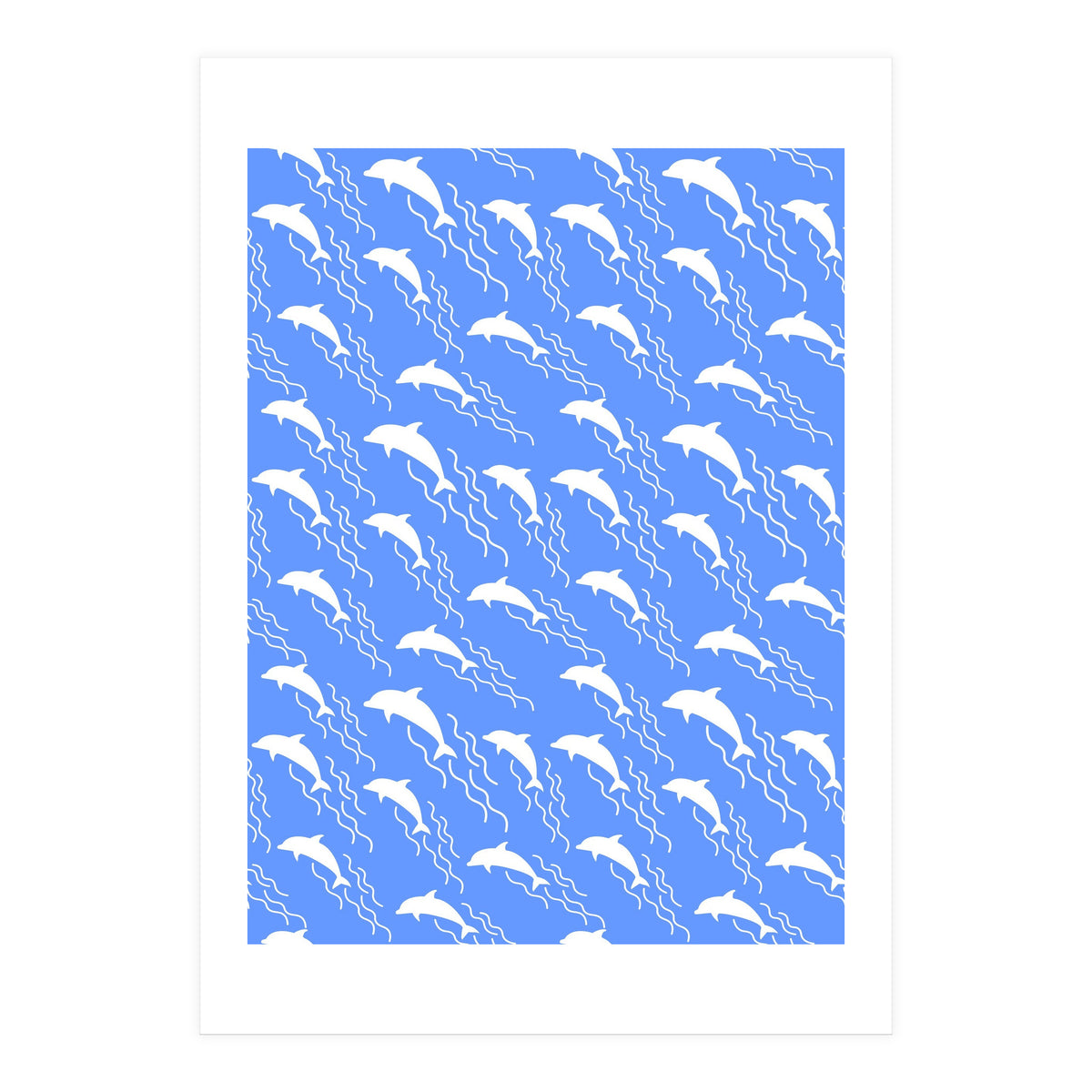 Swimming dolphins (Print Only)