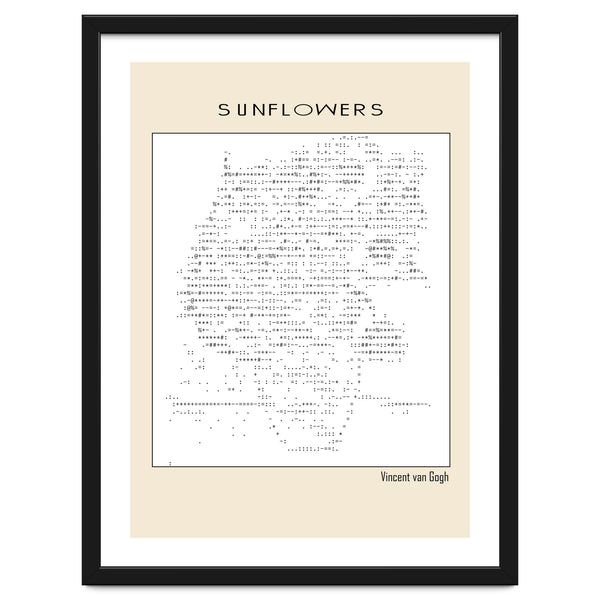 Sunflowers – Vincent van Gogh (1888) (ascii art)