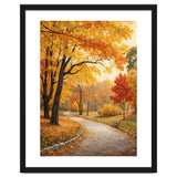 Original Autumn Park Landscape Oil Painting Style thumbnail