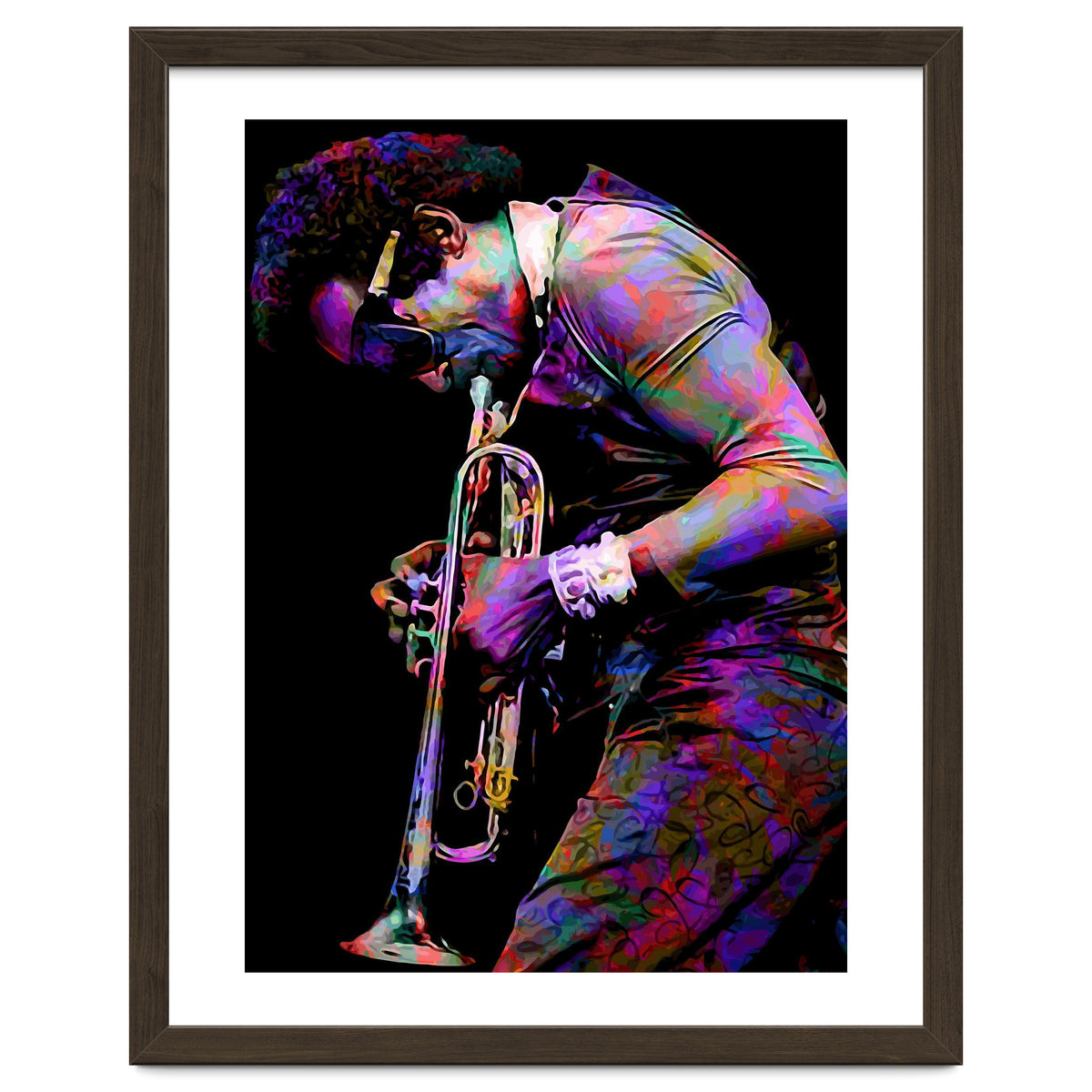 Miles Davis American Jazz Trumpeter Legend Colorful Art