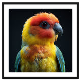 Vibrant Sun Conure Parrot Close Up Portrait thumbnail