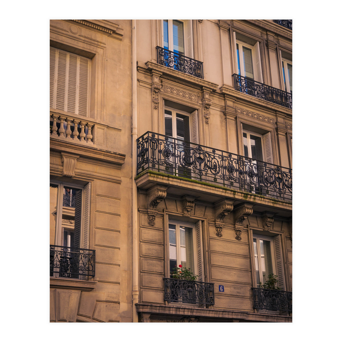 Street Photography - Haussmanian Facade, Paris (Print Only)