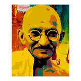 Mahatma Gandhi Colorful Abstract Art (Print Only) thumbnail