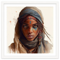 Watercolor Tuareg Woman #2