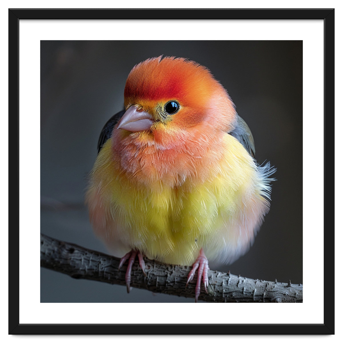 Beautiful Bird With Vibrant Orange And Yellow Plumage
