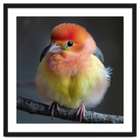 Beautiful Bird With Vibrant Orange And Yellow Plumage