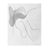 Abstract Black And White Flowing Lines And Shapes (Print Only) thumbnail
