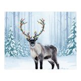 Reindeer with Christmas Lights, Deer Magical Winter Art  (Print Only) thumbnail