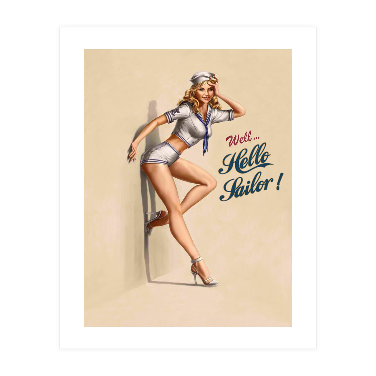 Hallo Sailor Pinup Girl (Print Only)