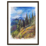 Pastel drawing of an Alpine Pine Forest thumbnail