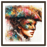 Watercolor Carnival Venetian Mask Woman thumbnail