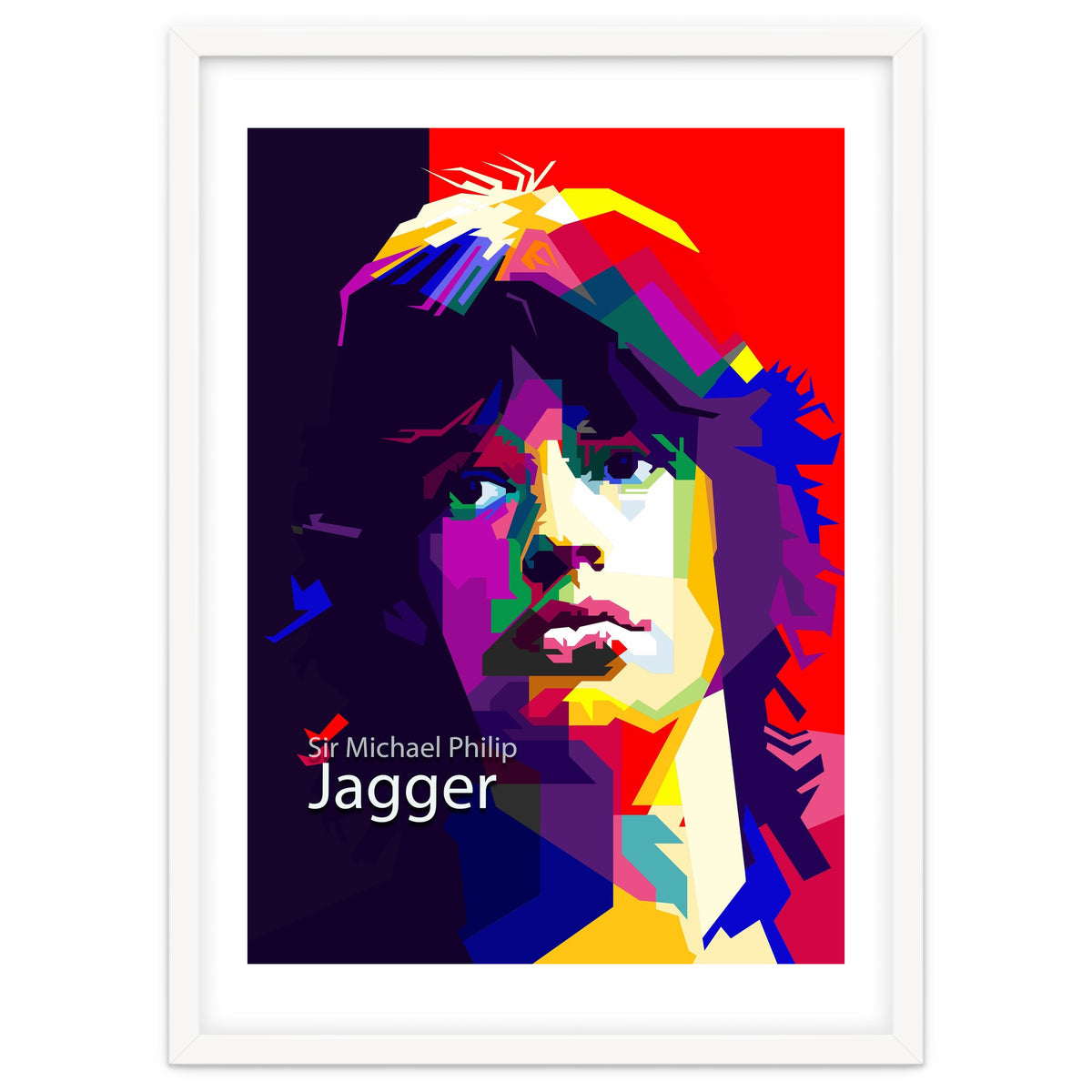 Sir Michael Philip Jagger Pop Art Wpap