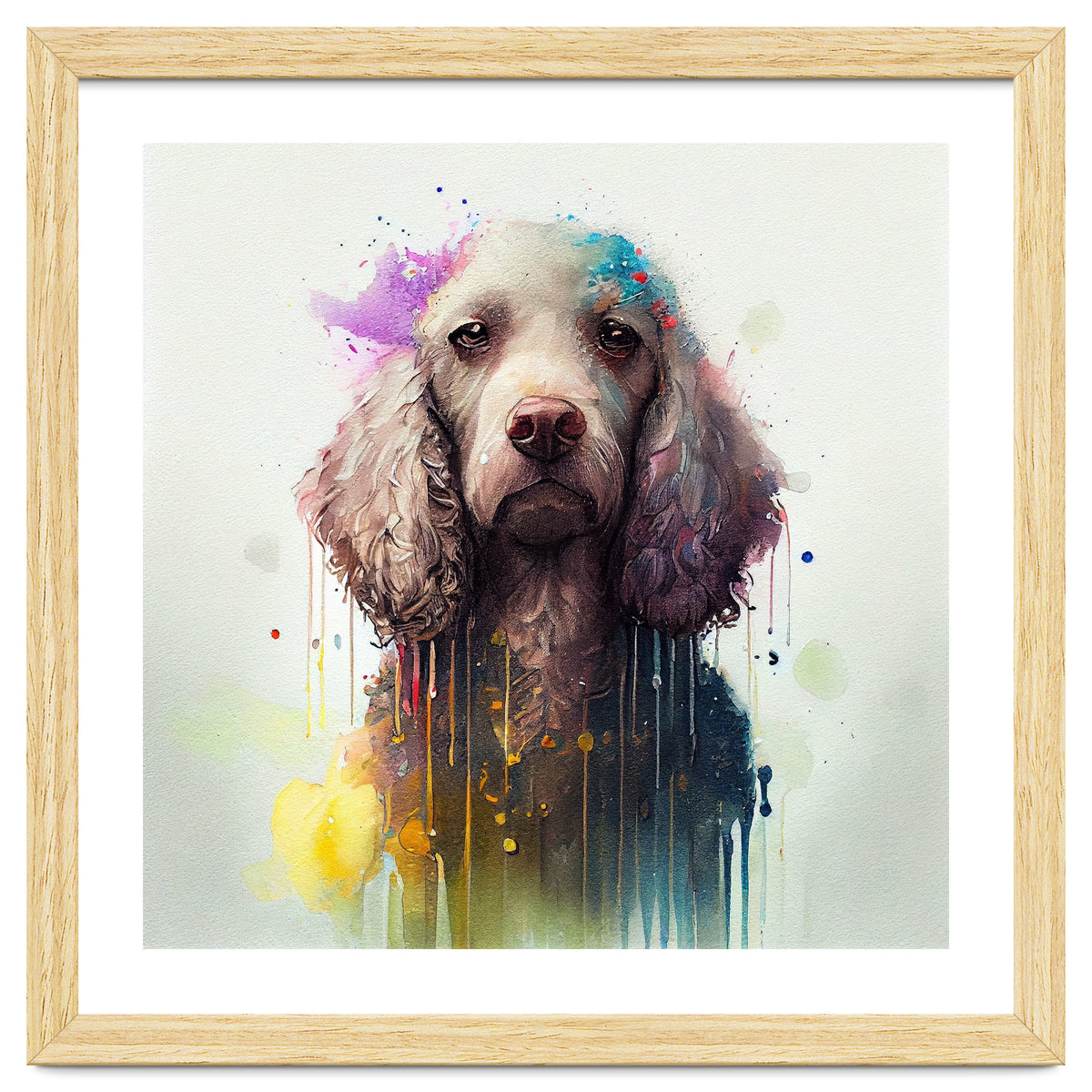 Watercolor Poodle Dog