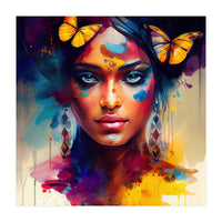 Butterfly Crown Hindu Portrait (Print Only)