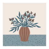 Brown Flowers in a Vase – Minimalist Floral Still Life (Print Only) thumbnail