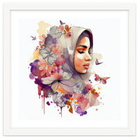 Floral Line Art Veil Profile