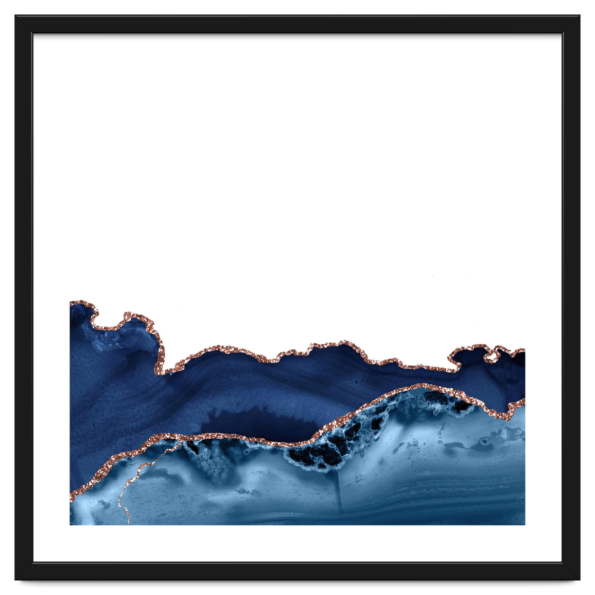 Navy & Rose Gold Agate Texture 26