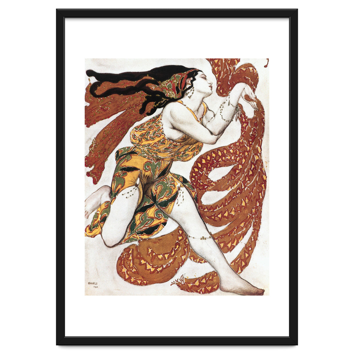 Costume sketch for a Bacchante, from the ballet &quot; Narcissus&quot.