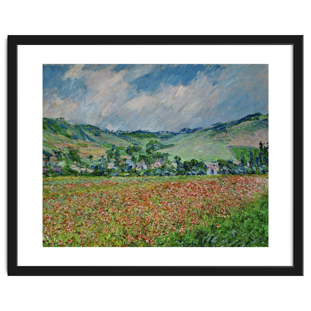 A field of poppies. Canvas.
