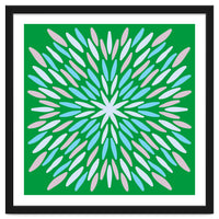 Petal Burst - green, blue, beige