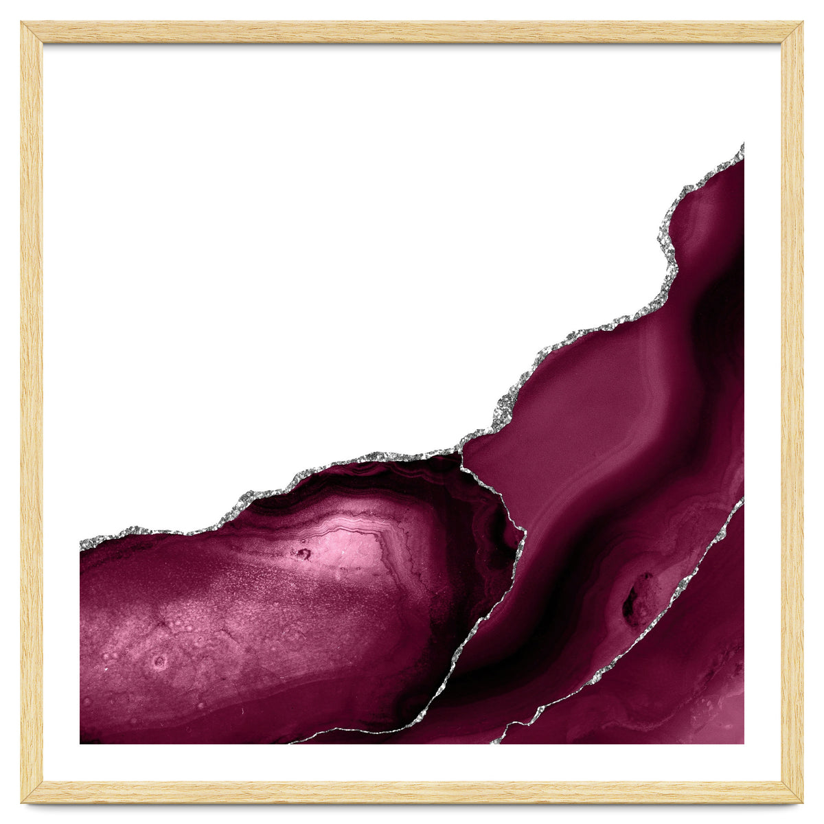 Burgundy & Silver Agate Texture 12