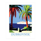 Dubrovnik, The Fortress and Palm Trees (Print Only) thumbnail